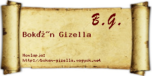 Bokán Gizella névjegykártya