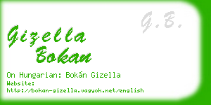 gizella bokan business card